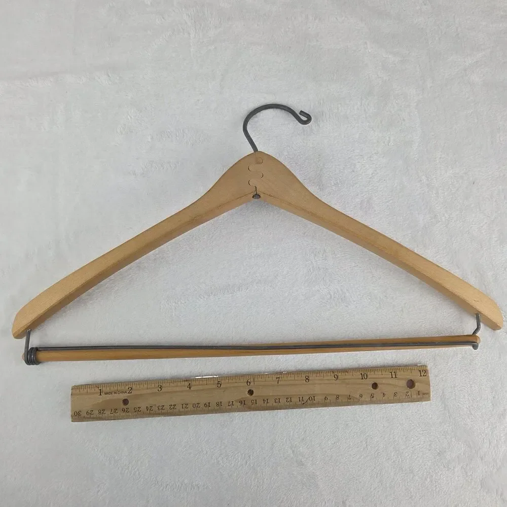 Lot Of 5 Vintage Advertising Wooden Clothes Hangers McGregor Caswell Hotel
